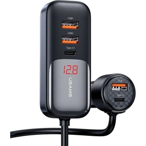Hurtownia GSM - Ładowarka samochodowa USAMS C40 3xUSB-A,2 xUSB-C 165W PD+QC Fast Charge czarny/black - USA1062 - {ean13} - Hurt