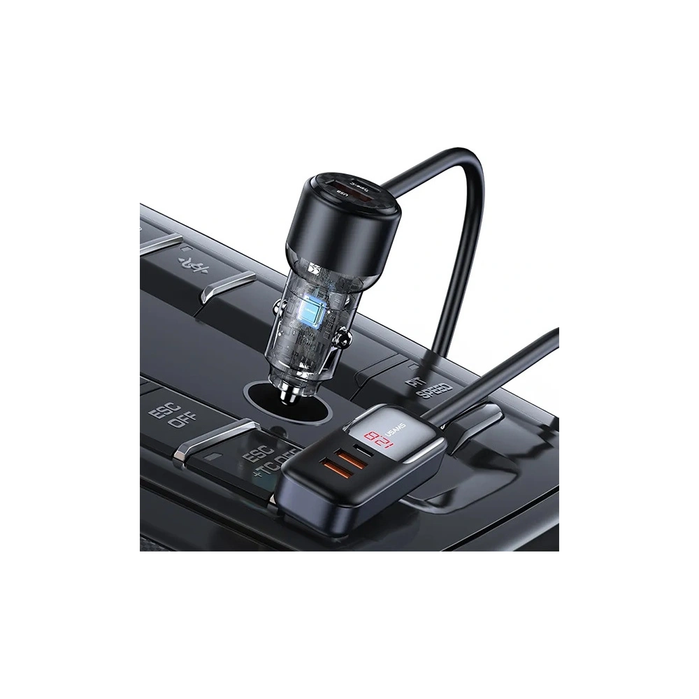 Hurtownia GSM - Încărcător auto USAMS C40 3xUSB-A, 2 xUSB-C 165W PD+QC Încărcare rapidă negru/black - USA1062 - {ean13} - Hurt