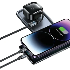 Hurtownia GSM - USAMS C41 autós töltő 1xUSB-C, 1xLightning zsinórral, PD 30W Gyors Töltés fekete színben - USA1063 - {ean13} - Hurt