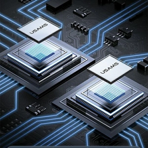 Ładowarka samochodowa USAMS C41 ze zwijanym kablem 1xUSB-C, 1xLightning  PD 30W Fast Charge czarny/black