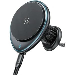 Hurtownia GSM - Suport auto pentru grilaj USAMS US-CD222 cu încărcător inductiv 15W negru/black - USA1066 - {ean13} - Hurt