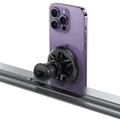 Uchwyt samochodowy do kratki USAMS US-CD222 z ładowarką indukcyjną 15W czarny/black