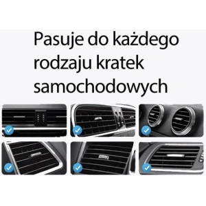 Hurtownia GSM - USAMS US-CD222 autós tartó rácsra, 15W-os vezeték nélküli töltővel, fekete színben. - USA1066 - {ean13} - Hurt