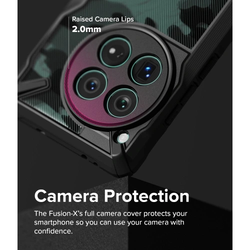 Etui Ringke Fusion-X OnePlus 12 Camo Black