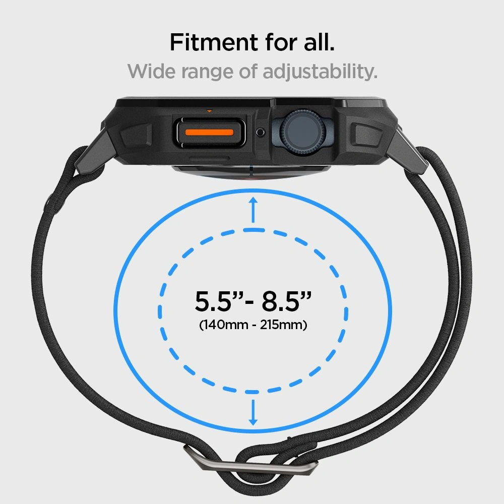 Hurtownia GSM - Case Spigen Lite Fit Pro Apple Watch 4/5/6/7/8/9/SE 44/45mm Matte Schwarz - SPN3352 - {ean13} - Hurt