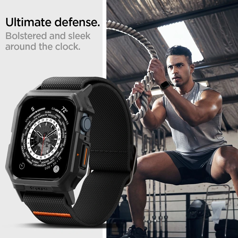 Hurtownia GSM - Etui Spigen Lite Fit Pro Apple Watch 4/5/6/7/8/9/SE 44/45mm Matt Fekete - SPN3352 - {ean13} - Hurt