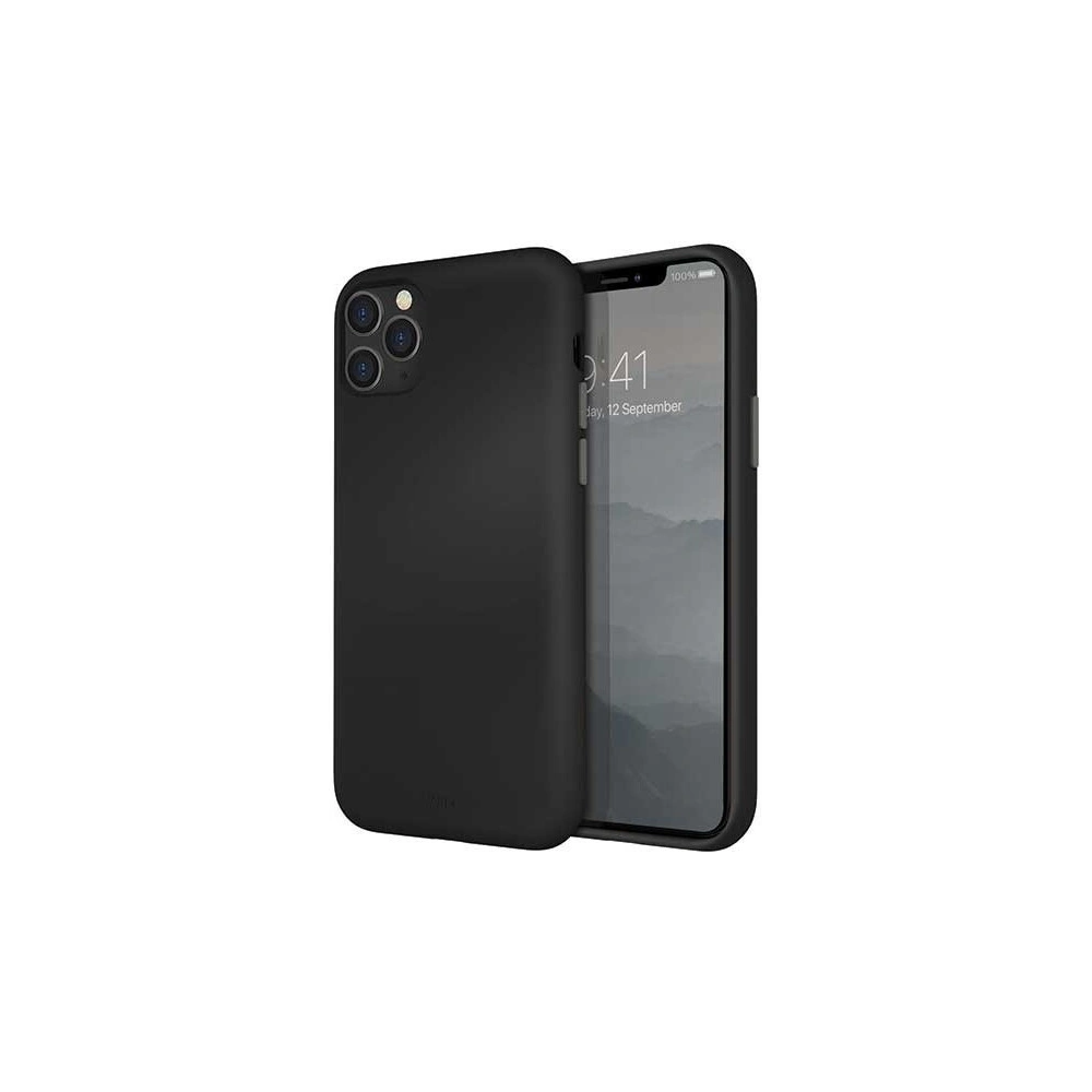 Hurtownia GSM - Etui UNIQ Lino Hue Apple iPhone 11 Pro Max czarny/ink black - UNIQ77BLK - {ean13} - Hurt