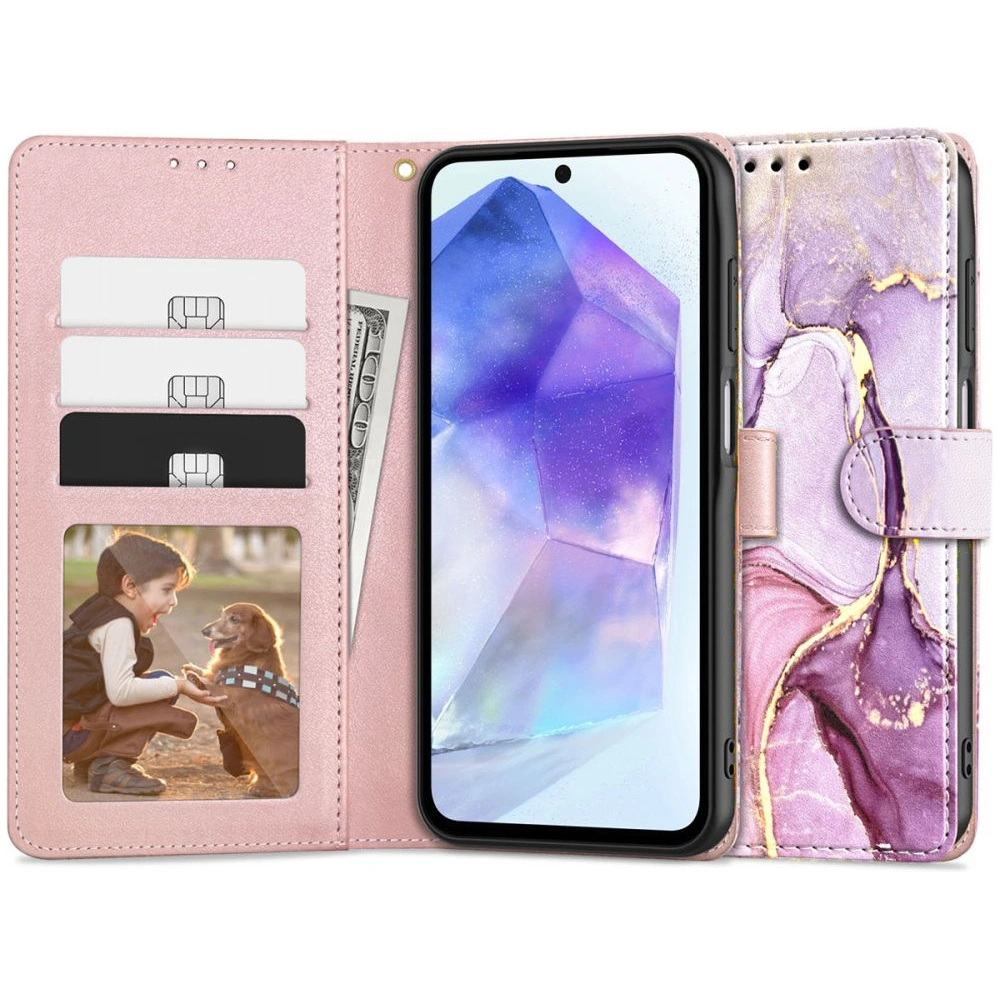 Hurtownia GSM - Etui Tech-Protect Wallet Samsung Galaxy A55 5G Márvány - THP2679 - {ean13} - Hurt