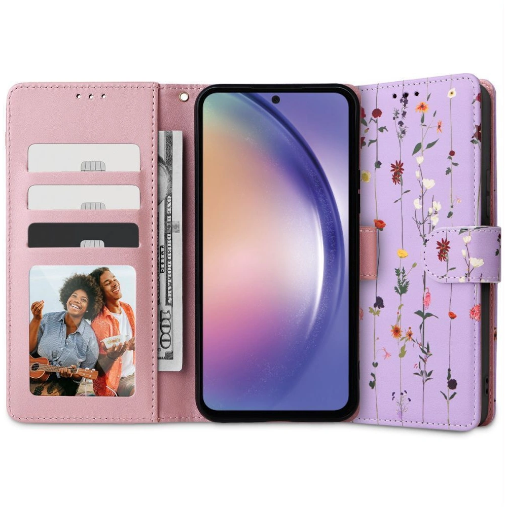 Hurtownia GSM - Etui Tech-Protect Wallet Samsung Galaxy A55 5G Zahradní fialová - THP2680 - {ean13} - Hurt