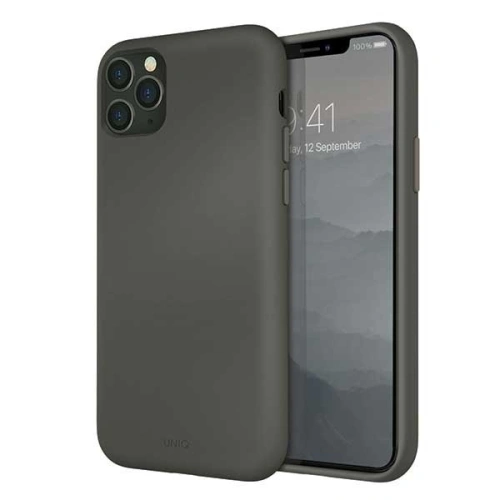 Etui UNIQ Lino Hue Apple iPhone 11 Pro Max szary/moss grey
