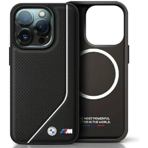 Hurtownia GSM - Case BMW BMHMP15S23PUCPK Apple iPhone 15 / 14 / 13 Hardcase Perforated Twisted Line MagSafe schwarz/black - BMW617 - {ean13} - Hurt