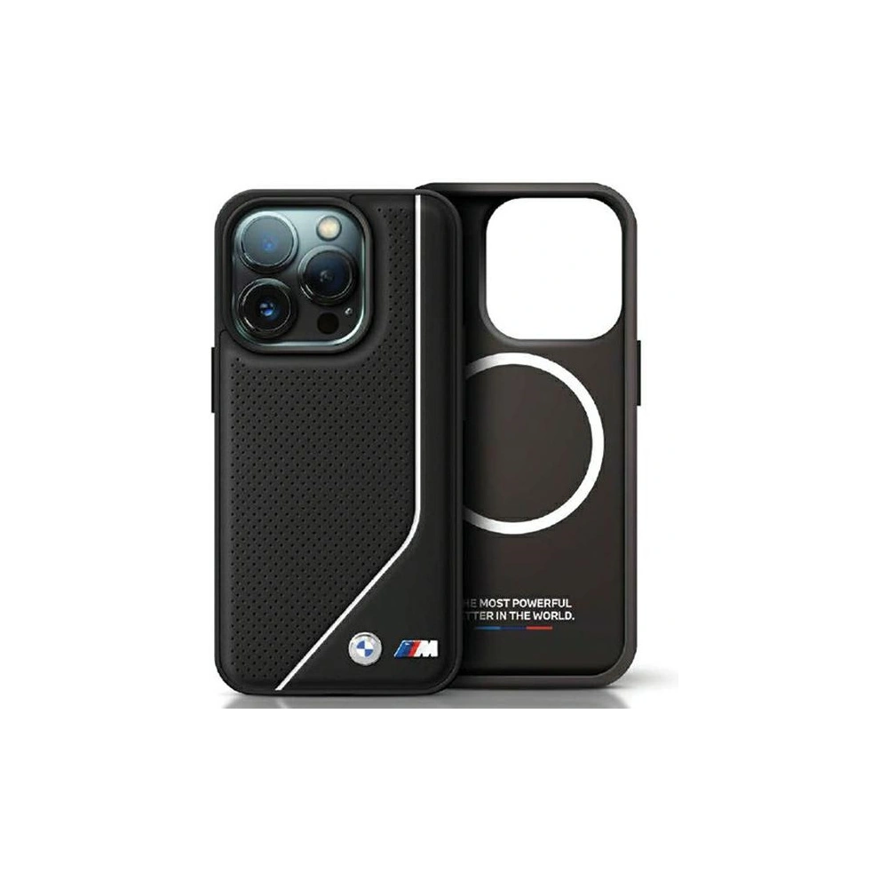 Hurtownia GSM - Etui BMW BMHMP15X23PUCPK Apple iPhone 15 Pro Max hardcase Perforated Twisted Line MagSafe negru/black - BMW618 - {ean13} - Hurt