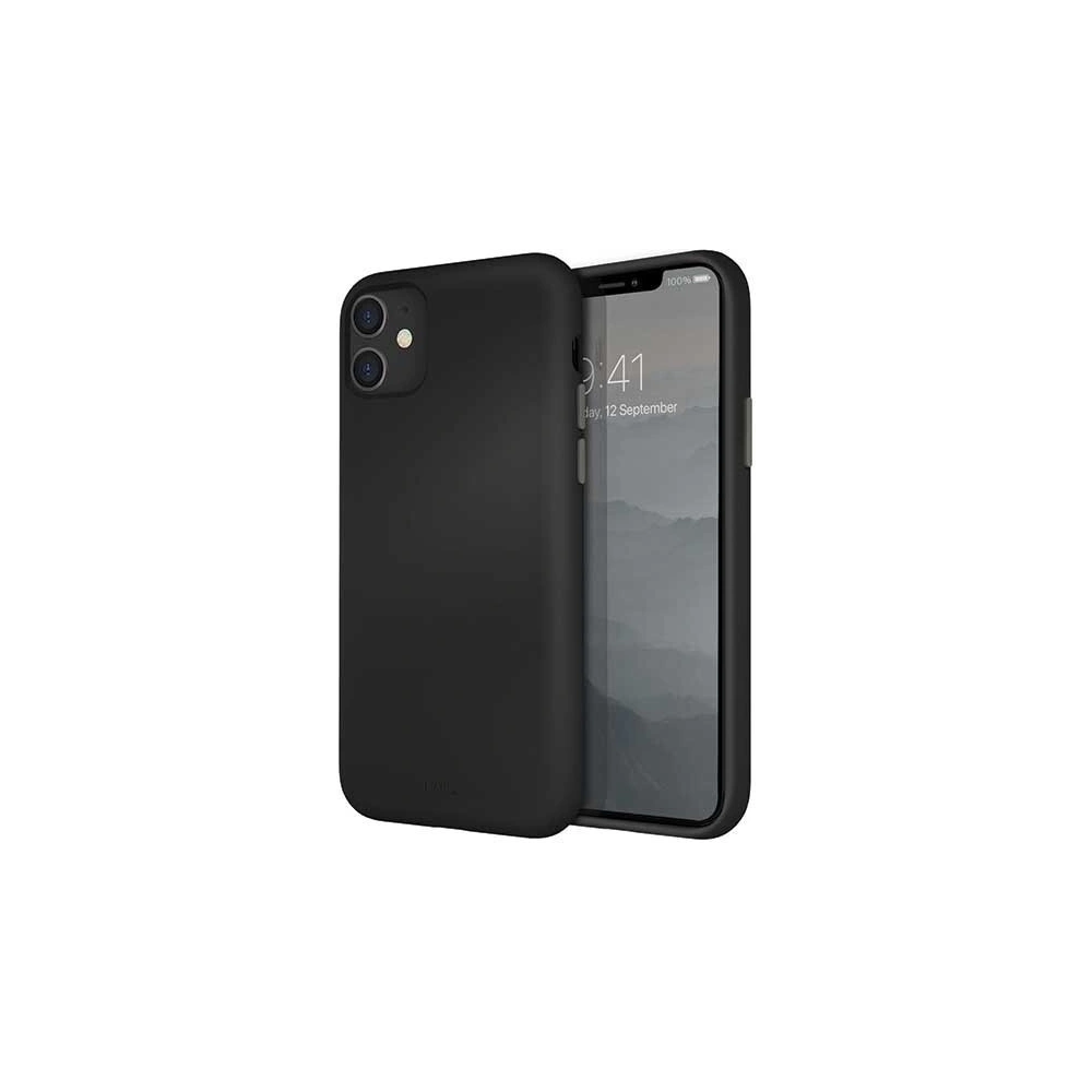 Hurtownia GSM - Etui UNIQ Lino Hue Apple iPhone 11 czarny/ink black - UNIQ85BLK - {ean13} - Hurt