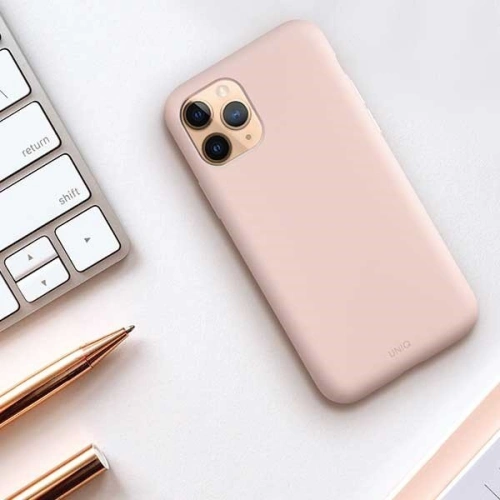 Etui UNIQ Lino Hue Apple iPhone 11 różowy/blush pink