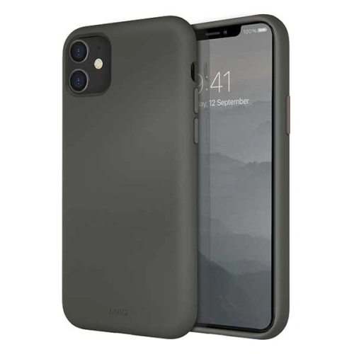 Etui UNIQ Lino Hue Apple iPhone 11 szary/moss grey