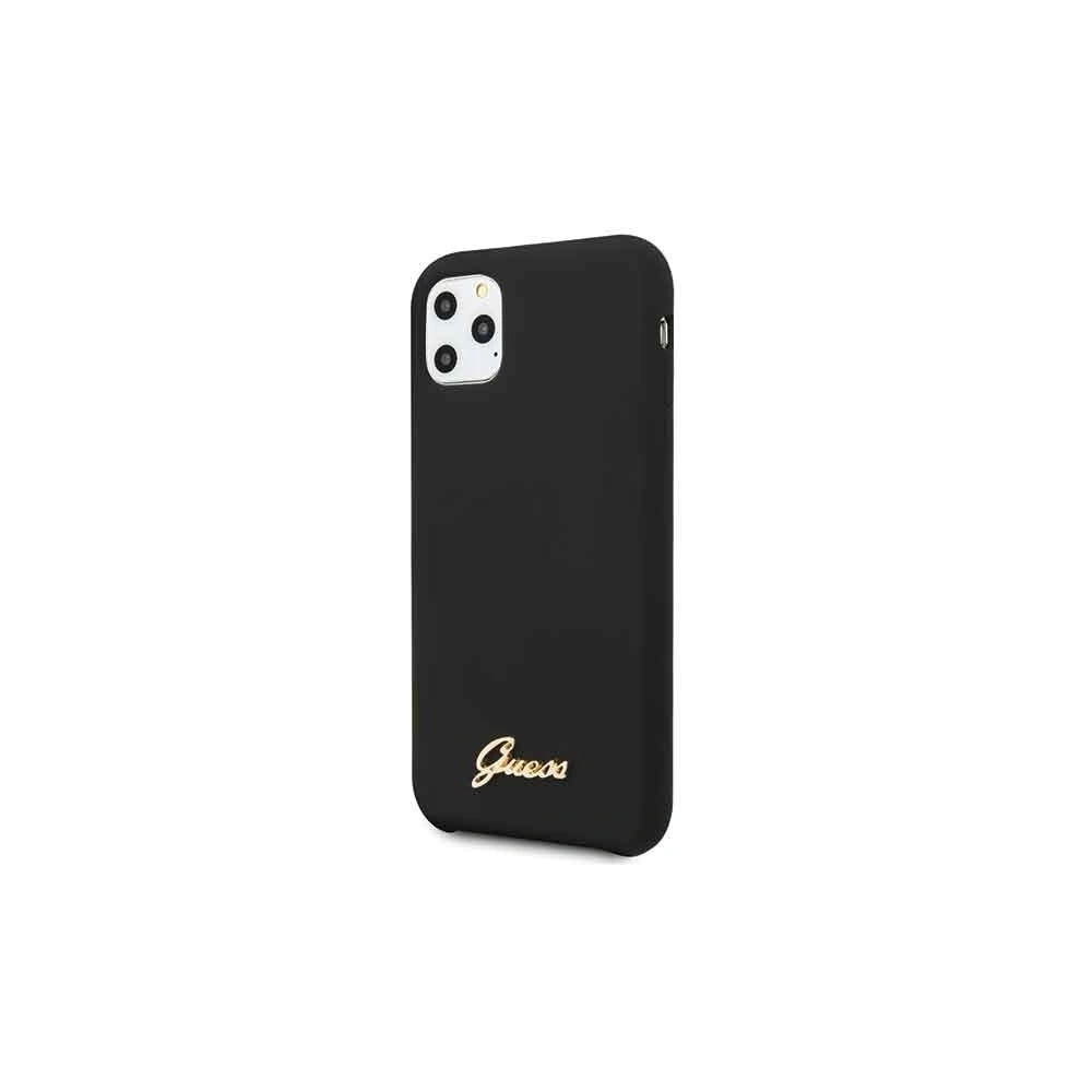 Hurtownia GSM - Etui Guess GUHCN58LSLMGBK Apple iPhone 11 Pro black/czarny hard case Silicone Vintage Gold Logo - GUE166BLK - {ean13} - Hurt