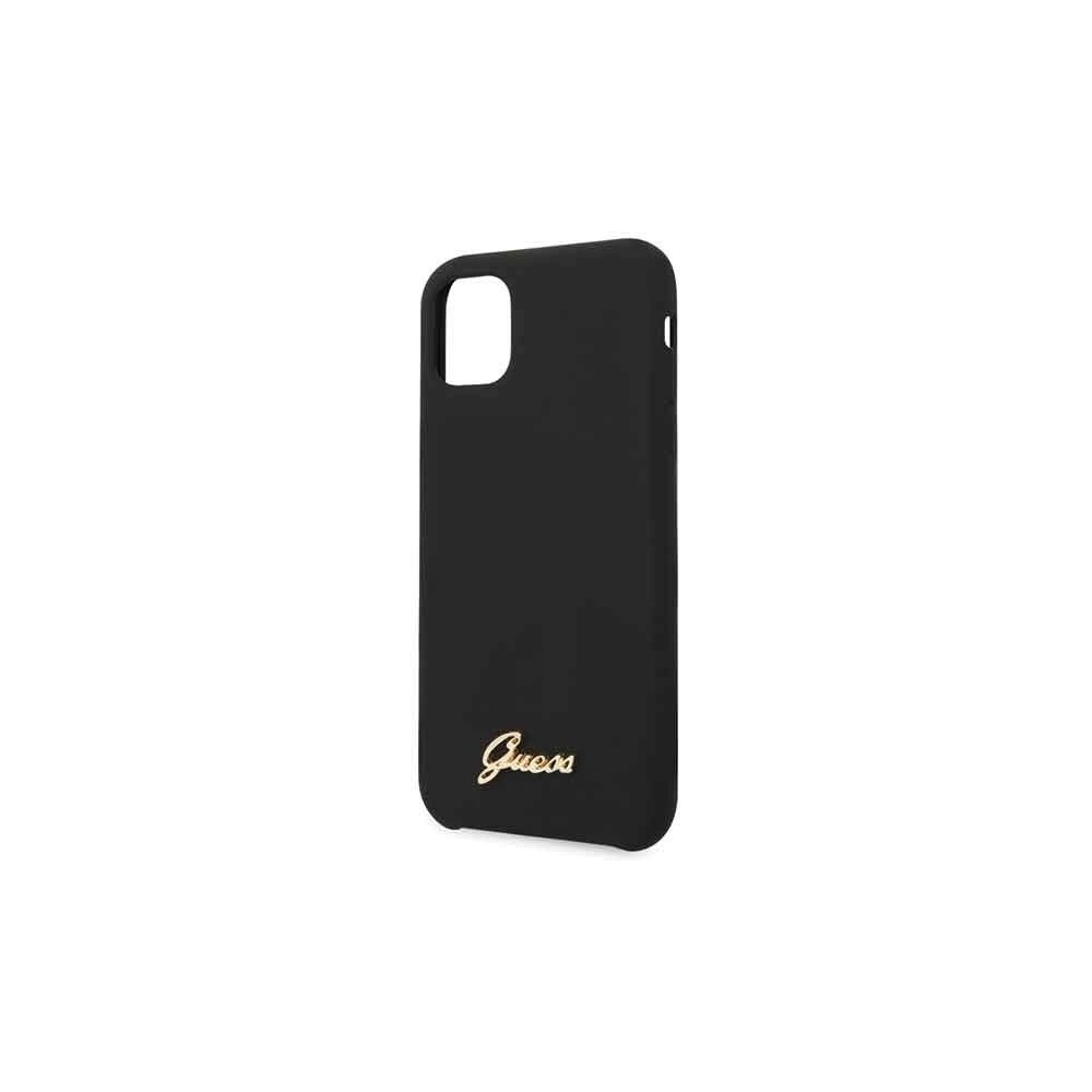Hurtownia GSM - Etui Guess GUHCN58LSLMGBK Apple iPhone 11 Pro black/czarny hard case Silicone Vintage Gold Logo - GUE166BLK - {ean13} - Hurt