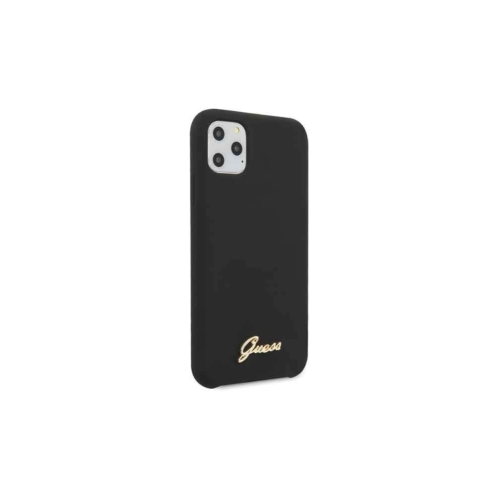 Hurtownia GSM - Etui Guess GUHCN58LSLMGBK Apple iPhone 11 Pro black/czarny hard case Silicone Vintage Gold Logo - GUE166BLK - {ean13} - Hurt