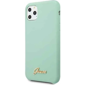 Hurtownia GSM - Etui Guess GUHCN58LSLMGG Apple iPhone 11 Pro zielony/green hard case Silicone Vintage Gold Logo - GUE167GRN - {ean13} - Hurt