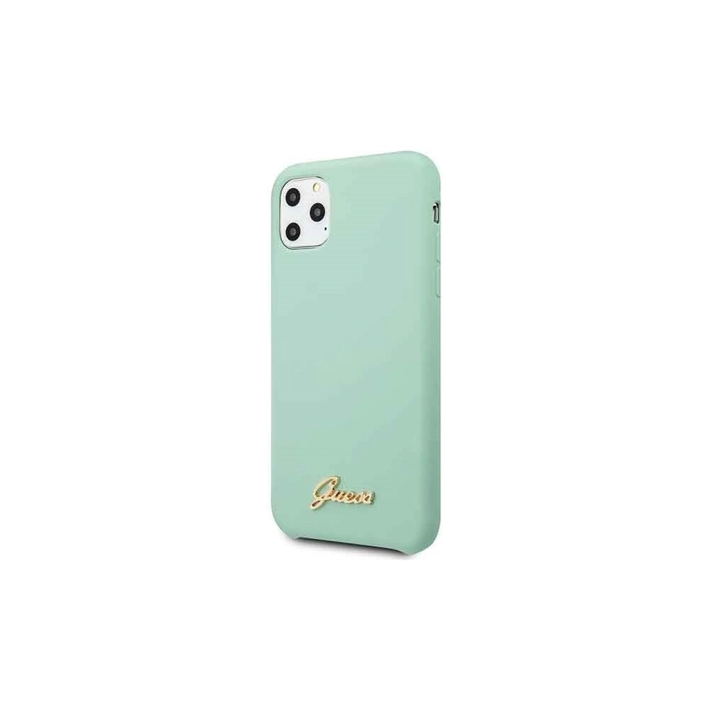 Hurtownia GSM - Etui Guess GUHCN58LSLMGG Apple iPhone 11 Pro zielony/green hard case Silicone Vintage Gold Logo - GUE167GRN - {ean13} - Hurt