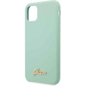 Hurtownia GSM - Etui Guess GUHCN58LSLMGG Apple iPhone 11 Pro zielony/green hard case Silicone Vintage Gold Logo - GUE167GRN - {ean13} - Hurt