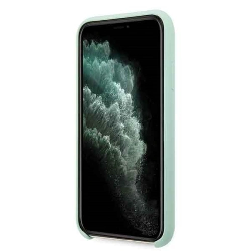 Etui Guess GUHCN58LSLMGG Apple iPhone 11 Pro zielony/green hard case Silicone Vintage Gold Logo