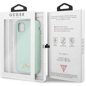 Hurtownia GSM - Etui Guess GUHCN58LSLMGG Apple iPhone 11 Pro zielony/green hard case Silicone Vintage Gold Logo - GUE167GRN - {ean13} - Hurt