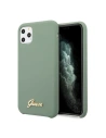 Etui Guess GUHCN58LSLMGKA Apple iPhone 11 Pro khaki hard case Silicone Vintage Gold Logo