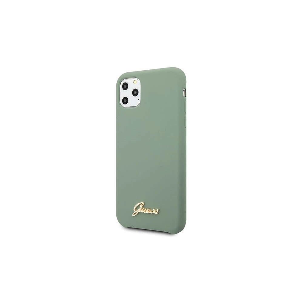 Hurtownia GSM - Etui Guess GUHCN58LSLMGKA Apple iPhone 11 Pro khaki hard case Silicone Vintage Gold Logo - GUE168KHA - {ean13} - Hurt
