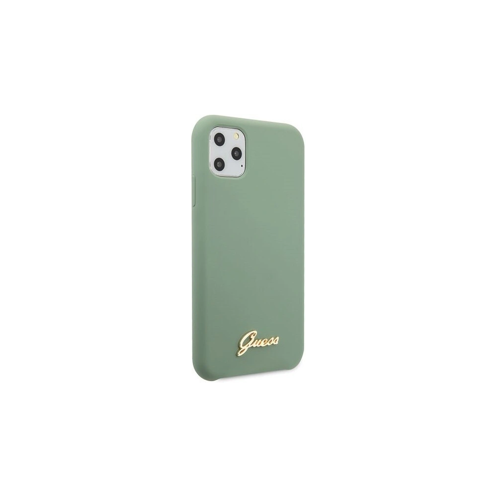 Hurtownia GSM - Etui Guess GUHCN58LSLMGKA Apple iPhone 11 Pro khaki hard case Silicone Vintage Gold Logo - GUE168KHA - {ean13} - Hurt