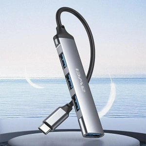 Wholesale AWEI CL-150T hub 4in1 USB-C / 4xUSB-A black - AWEI177 - {ean13} - Hurt
