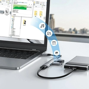 Hurtownia GSM - Adaptér 4w1 AWEI CL-150T hub USB-C / 4xUSB-A černý/black - AWEI177 - {ean13} - Hurt