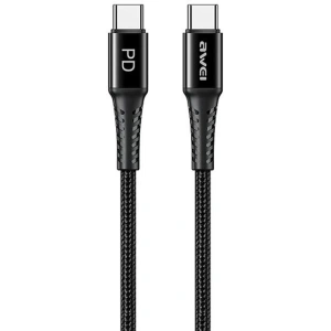 Hurtownia GSM - Kabel AWEI CL-111T USB-C / USB-C 60W černý/black - AWEI178 - {ean13} - Hurt