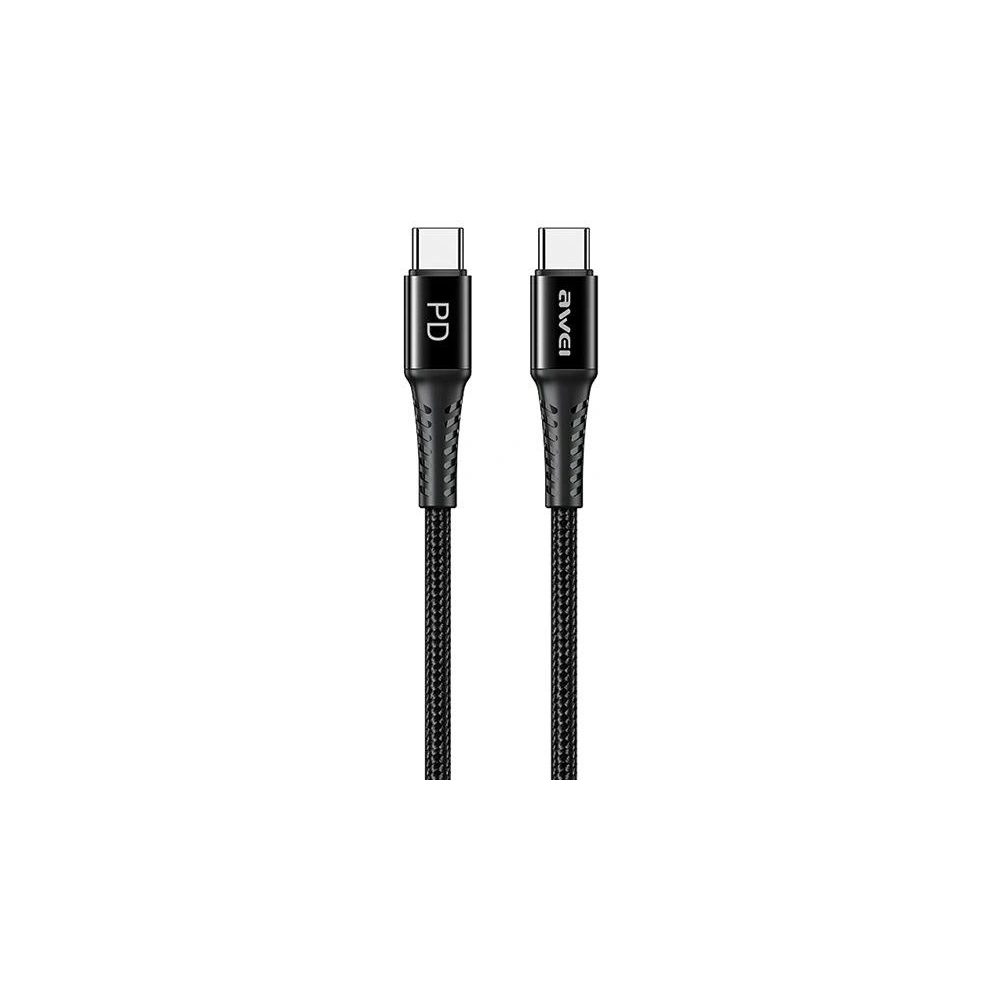 Hurtownia GSM - Kabel AWEI CL-111T USB-C / USB-C 60W černý/black - AWEI178 - {ean13} - Hurt