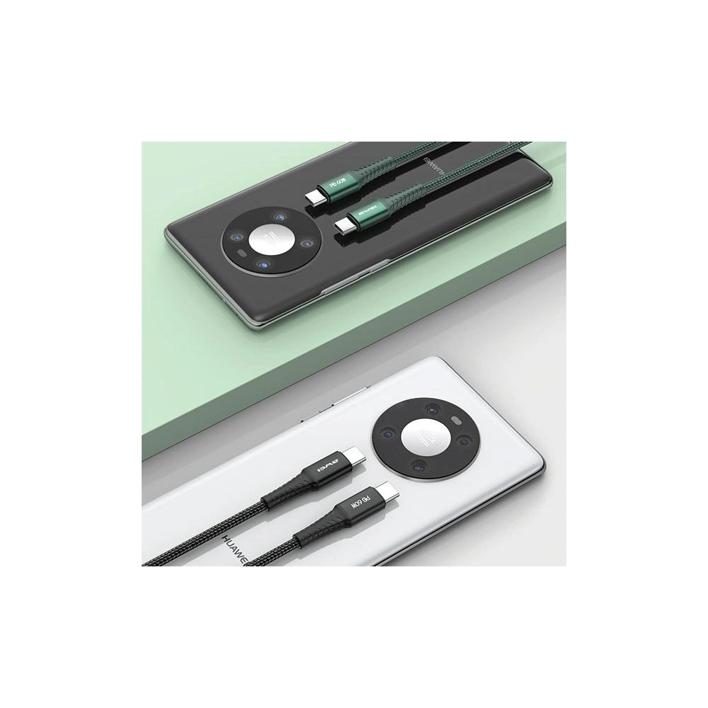 Hurtownia GSM - Kabel AWEI CL-111T USB-C / USB-C 60W černý/black - AWEI178 - {ean13} - Hurt