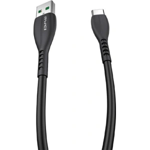 Hurtownia GSM - Cablu AWEI CL-115T USB-A / USB-C 2.4A negru/black - AWEI179 - {ean13} - Hurt