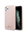 Guess GUHCN58LSLMGLP iPhone 11 Pro light pink hard case Silicone Vintage Gold Logo