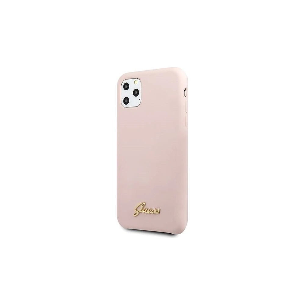 Hurtownia GSM - Etui Guess GUHCN58LSLMGLP Apple iPhone 11 Pro jasnoróżowy/light pink hard case Silicone Vintage Gold Logo - GUE169PNK - {ean13} - Hurt