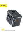 Hurtownia GSM - Cestovní síťová nabíječka AWEI C-39 2xUSB-A, 3xUSB-C 35W US/AU/EU/UK černá/black - AWEI180 - {ean13} - Hurt