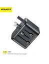 Hurtownia GSM - Cestovní síťová nabíječka AWEI C-39 2xUSB-A, 3xUSB-C 35W US/AU/EU/UK černá/black - AWEI180 - {ean13} - Hurt