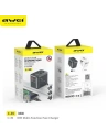 Hurtownia GSM - Cestovní síťová nabíječka AWEI C-39 2xUSB-A, 3xUSB-C 35W US/AU/EU/UK černá/black - AWEI180 - {ean13} - Hurt