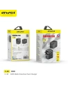 Hurtownia GSM - Reise-Netzteil AWEI C-40 2xUSB-A, 3xUSB-C 65W US/AU/EU/UK schwarz/black - AWEI181 - {ean13} - Hurt
