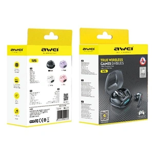 Wholesale AWEI T25 TWS Bluetooth 5.3 headphones black - AWEI182 - {ean13} - Hurt