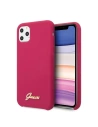 Guess GUHCN58LSLMGRE iPhone 11 Pro burgundy hard case Silicone Vintage Gold Logo