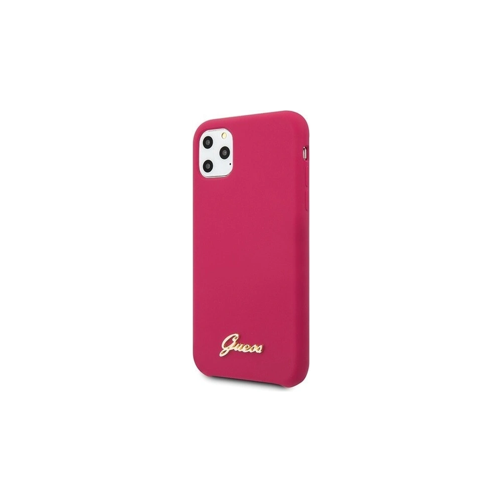 Hurtownia GSM - Etui Guess GUHCN58LSLMGRE Apple iPhone 11 Pro roșu/burgundă carcasă din silicon Vintage Gold Logo - GUE170RED - {ean13} - Hurt