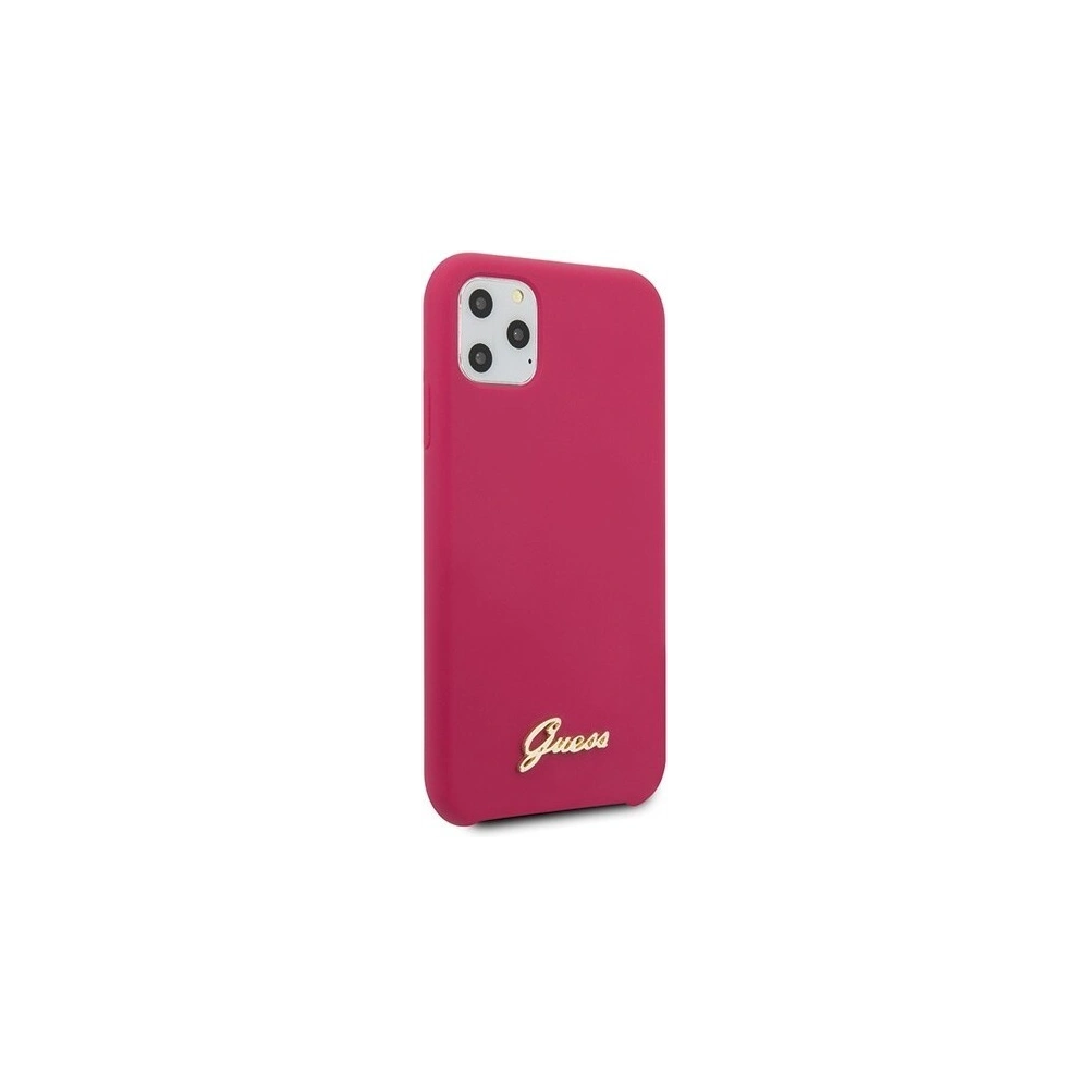 Hurtownia GSM - Etui Guess GUHCN58LSLMGRE Apple iPhone 11 Pro czerwony/burgundy hard case Silicone Vintage Gold Logo - GUE170RED - {ean13} - Hurt