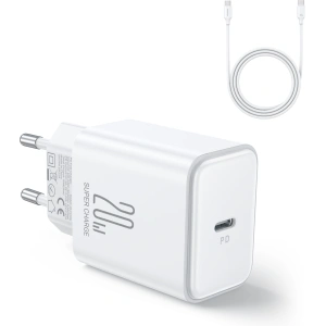 Hurtownia GSM - Síťová nabíječka Joyroom JR-TCF06 USB-C PD 20W + bílý USB-C kabel - JYR975 - {ean13} - Hurt