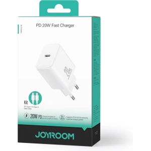 Hurtownia GSM - Síťová nabíječka Joyroom JR-TCF06 USB-C PD 20W + bílý USB-C kabel - JYR975 - {ean13} - Hurt