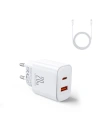 Netzteil Joyroom JR-TCF05 20W USB-A, USB-C + USB-C Kabel 1m weiß