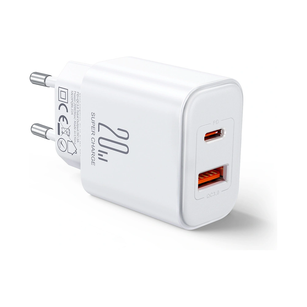 Hurtownia GSM - Încărcătorul de rețea Joyroom JR-TCF05 20W USB-A, USB-C + cablu USB-C 1m alb - JYR976 - {ean13} - Hurt